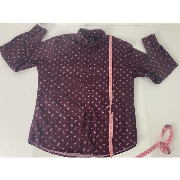 Paper Denim & Cloth Deer Print Button Down Shirt Red Reindeer Holiday XL - Picture 9 of 9